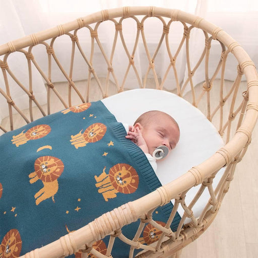 100% Cotton Whimsical Lion Blanket - Lozza’s Gifts & Homewares 