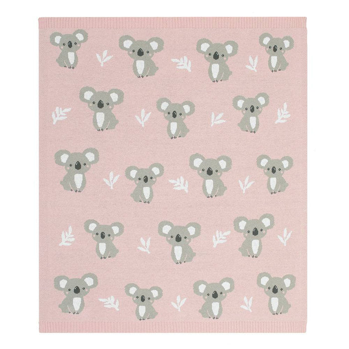 Australiana Baby Blanket - Koala/Blush - Lozza’s Gifts & Homewares 