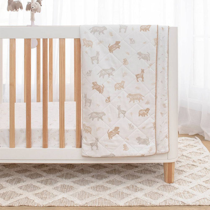 Quilted Cot Comforter - Bosco Bear - Lozza’s Gifts & Homewares 