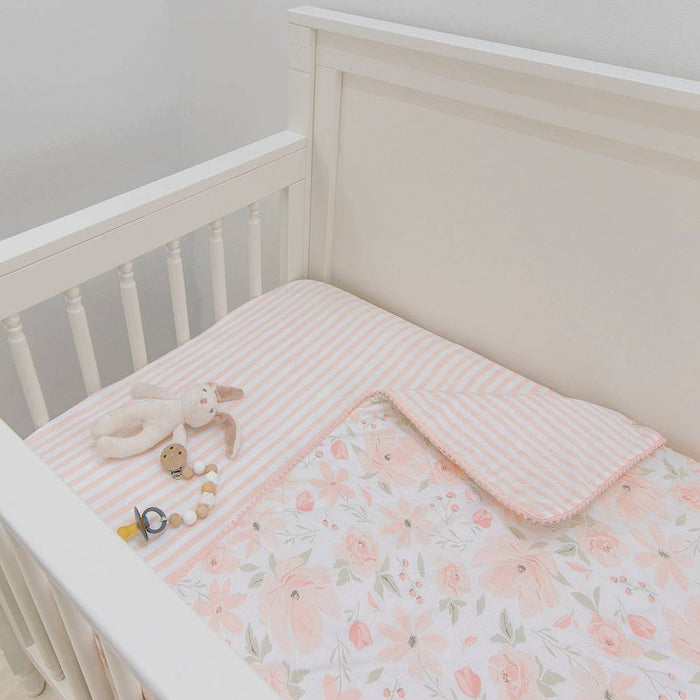 Quilted Cot Comforter - Meadow - Lozza’s Gifts & Homewares 