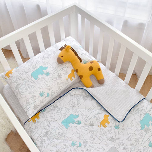 Quilted Cot Comforter - Urban Safari - Lozza’s Gifts & Homewares 