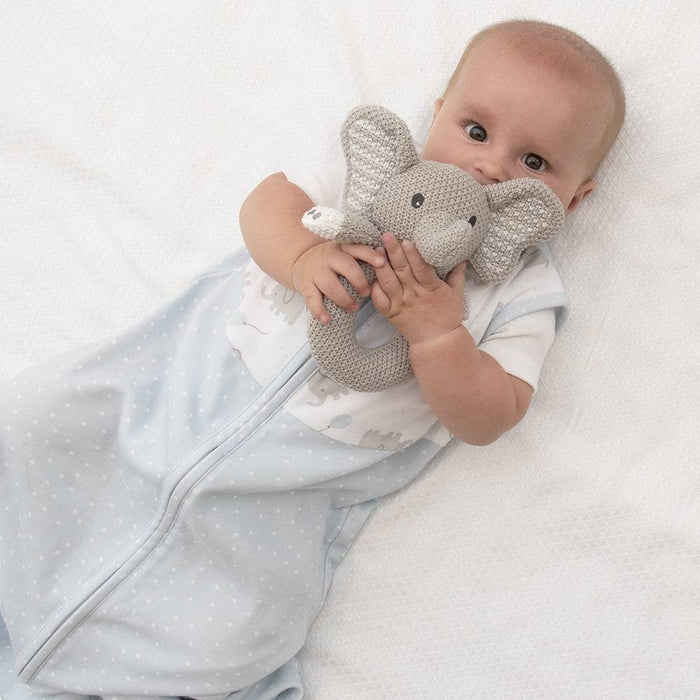 Mason the Elephant Knitted Rattle - Lozza’s Gifts & Homewares 