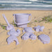 Silicone 8pc Bucket & Spade Set - Lozza’s Gifts & Homewares 