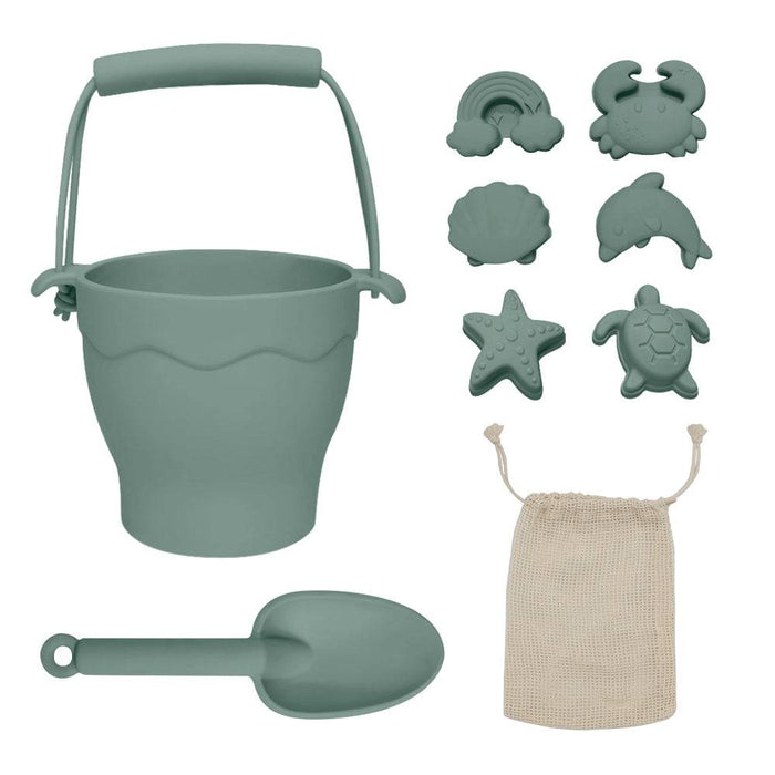 Silicone 8pc Bucket & Spade Set - Lozza’s Gifts & Homewares 