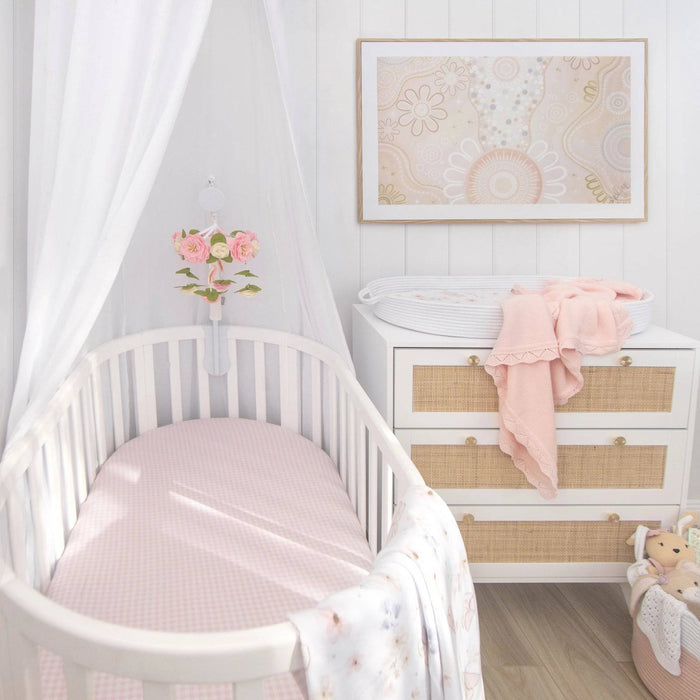 2pk Oval Cot Fitted Sheets - Butterfly Garden - Lozza’s Gifts & Homewares 
