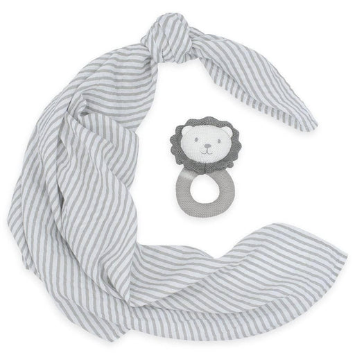 Austin the Lion Rattle & Muslin Gift Set - Lozza’s Gifts & Homewares 