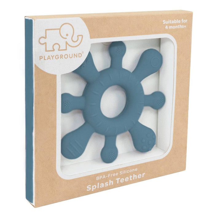 Silicone Splash Teether - Steel Blue - Lozza’s Gifts & Homewares 