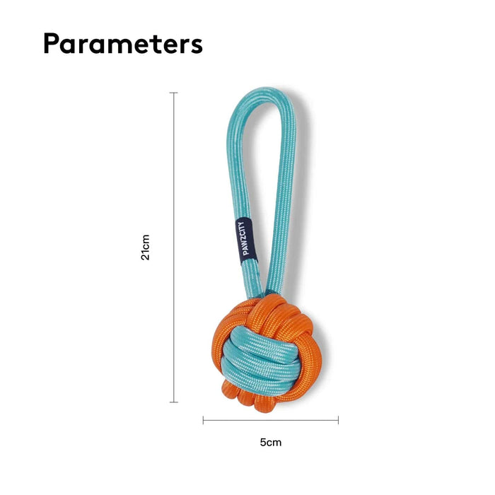 Toy Pet Interactive Rope Ball With Loop - Blueberry - Lozza’s Gifts & Homewares 