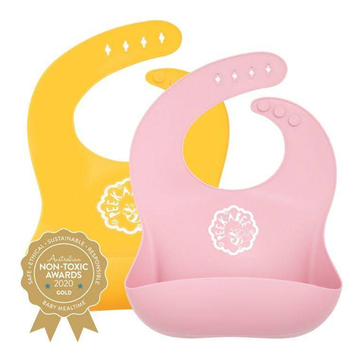 Silicone Bibs (Set of 2) - With Bonus SiliSpoon - Lozza’s Gifts & Homewares 