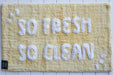 Bath Mat - So Fresh So Clean. - Yellow - 80 x 50cm - Lozza’s Gifts & Homewares 