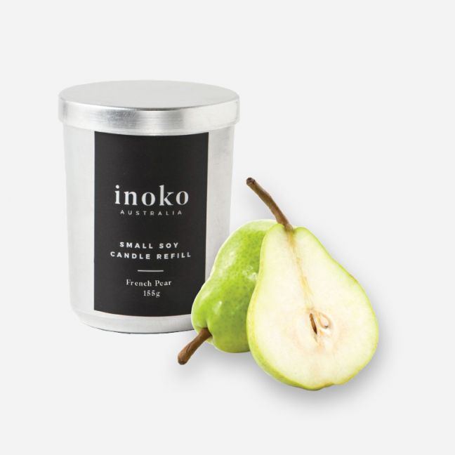 Inoko Australia | Timber Vessel & Two Candle Refills - Small