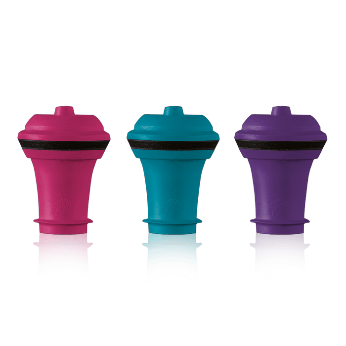 Vacuum Wine Stoppers Pink/Blue/Purple (Set of 3) - Lozza’s Gifts & Homewares 