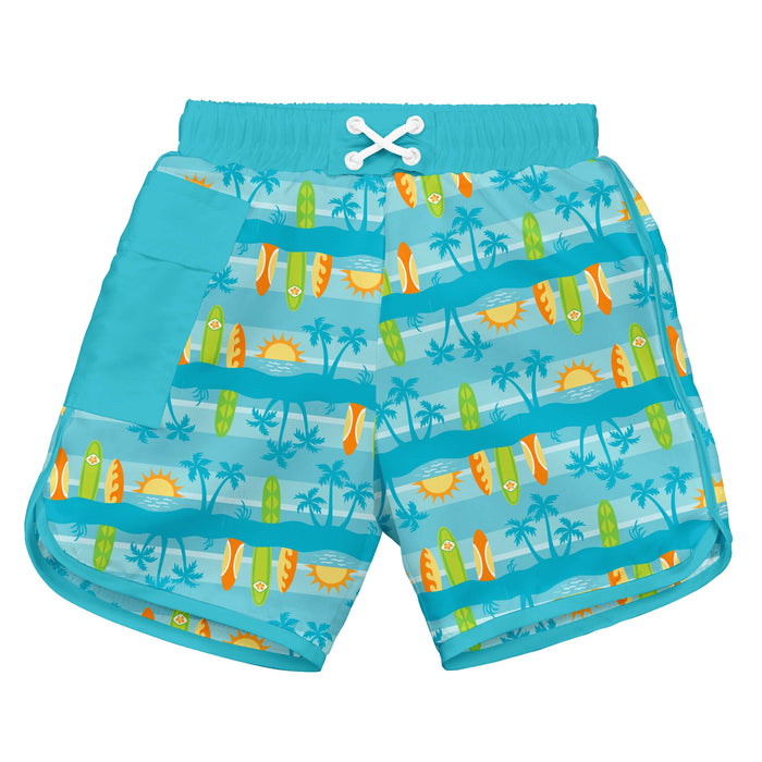 Green Sprouts | Board Shorts w/Built-in Reusable Absorbent Swim Diaper