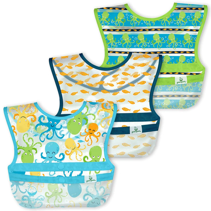 i.play Snap & Go Wipe-off Bib (3 pack) 9-18mo - Lozza’s Gifts & Homewares 